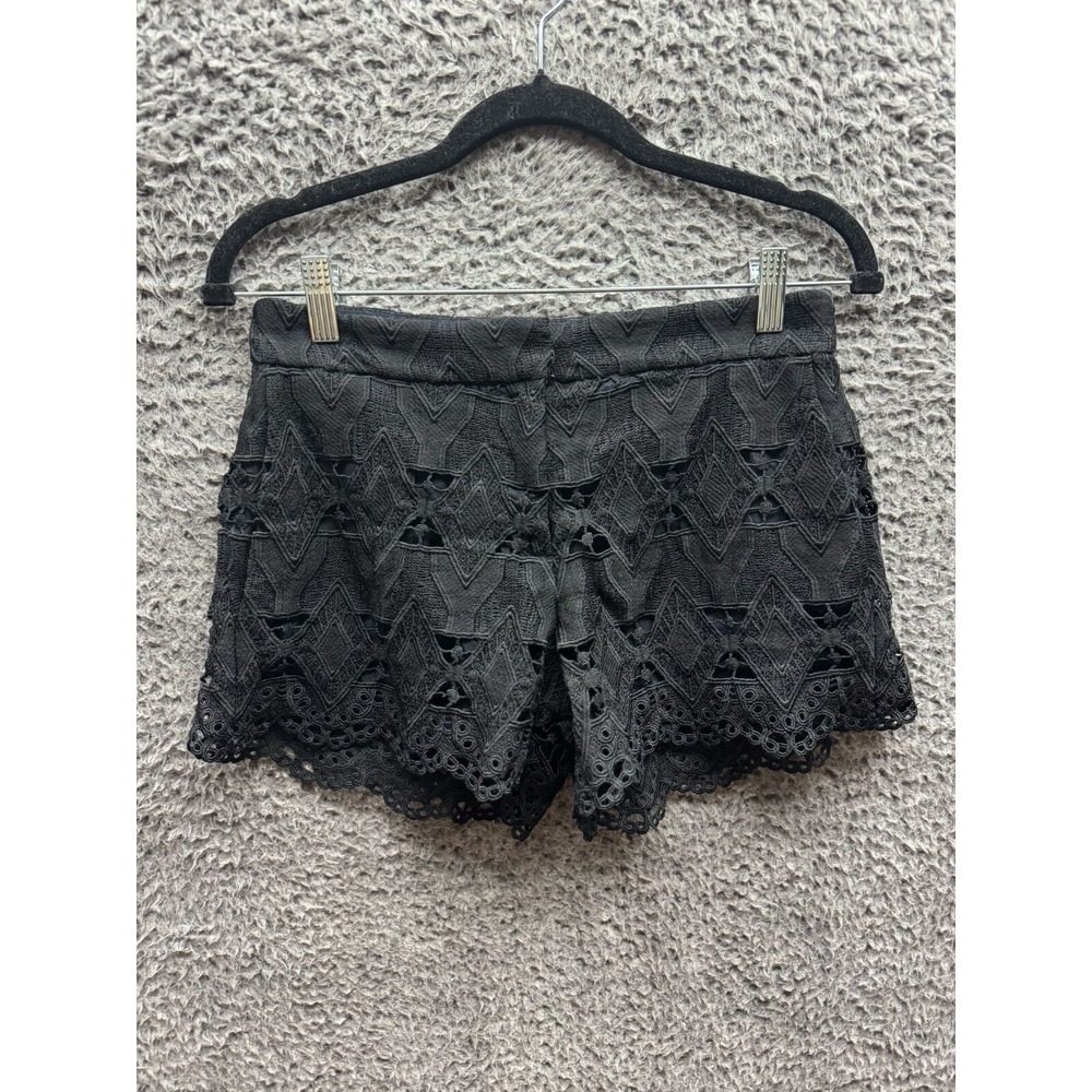 Maje Womens Mid Rise Lace Black Shorts Size 36